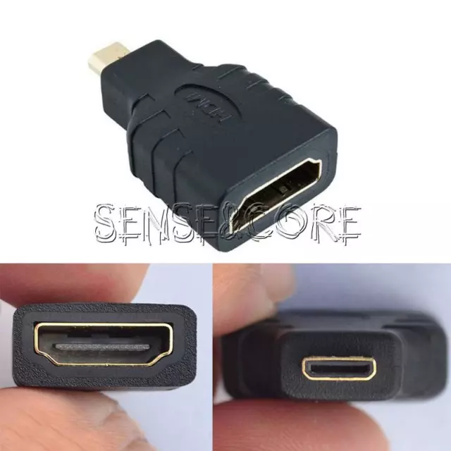 HDMI Female to Micro HDMI Male F/M Converter Adapter Connector HD TV Camera New