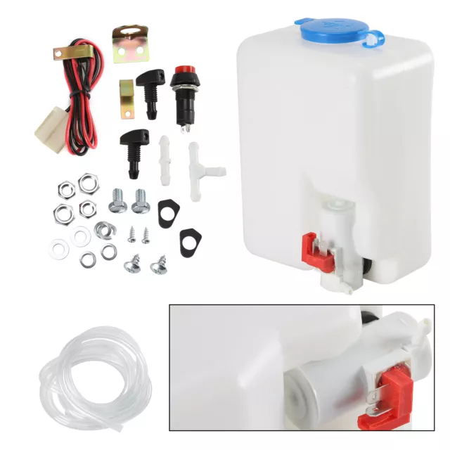 Universal 12v windscreen washer bottle kit motor pump jets 160186 classic cars