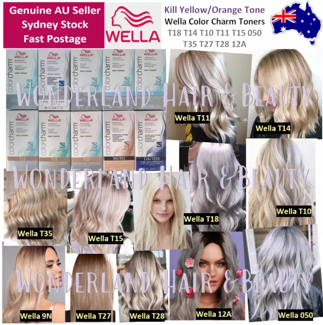 Wella Color Charm Perm Liquid Toner T10 T35 T14 T15 T18 T27 T28 9A 050 7AA 8A 9A