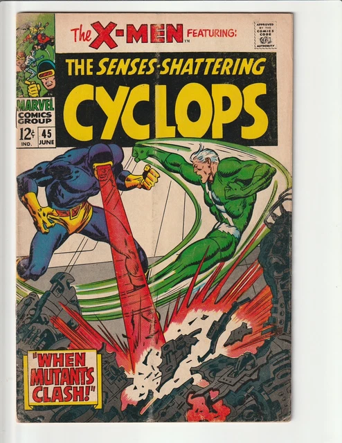 UNCANNY X-MEN #45 nice VG QUICKSILVER & SCARLET WITCH MAGNETO AVENGERS 1968