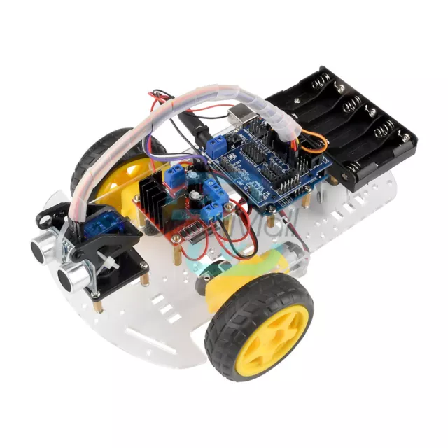 Avoidance Tracking Smart Robot Car Chassis Kit 2WD Ultrasonic Module For Arduino