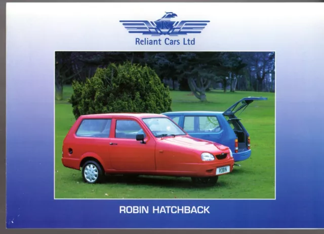 Reliant Robin Hatchback 1999 UK Market Foldout Sales Brochure LX SLX BRG Royale