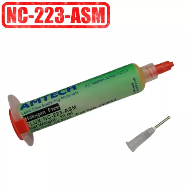 NC-223-ASM Amtech FLUX PASTE LEAD FREE LOW RESIDUE SOLDER FLUX NO CLEAN