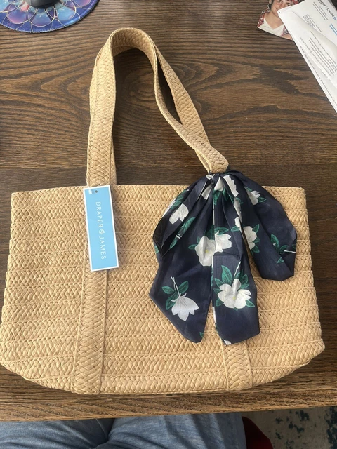 Draper James Everyday Straw Shoulder Bag - Natural