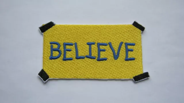 BELIEVE Lasso Embroidered Patch Ted Team Locker Room Poster Soccer Coach AFC