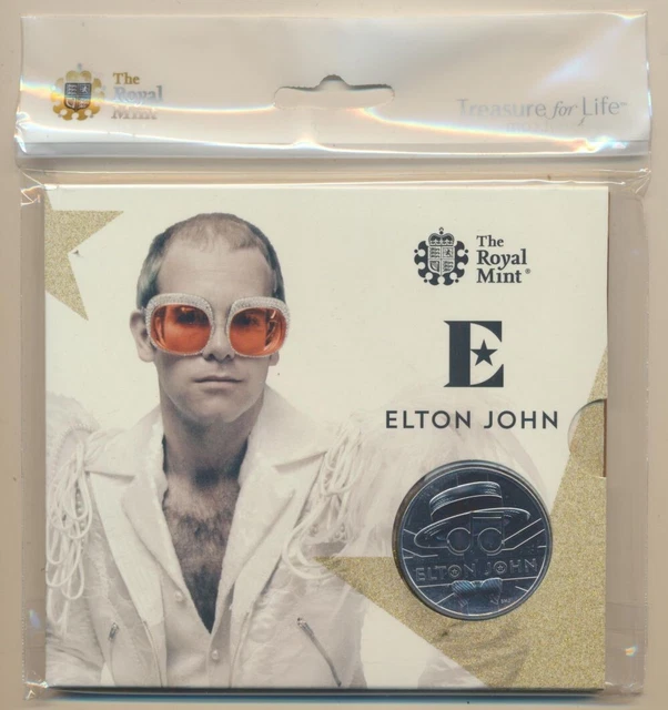 Great Britain: 2020 £5 Elton John in Royal Mint Folder Great Britain: 2020 £5 Elton John in Royal Mint Folder