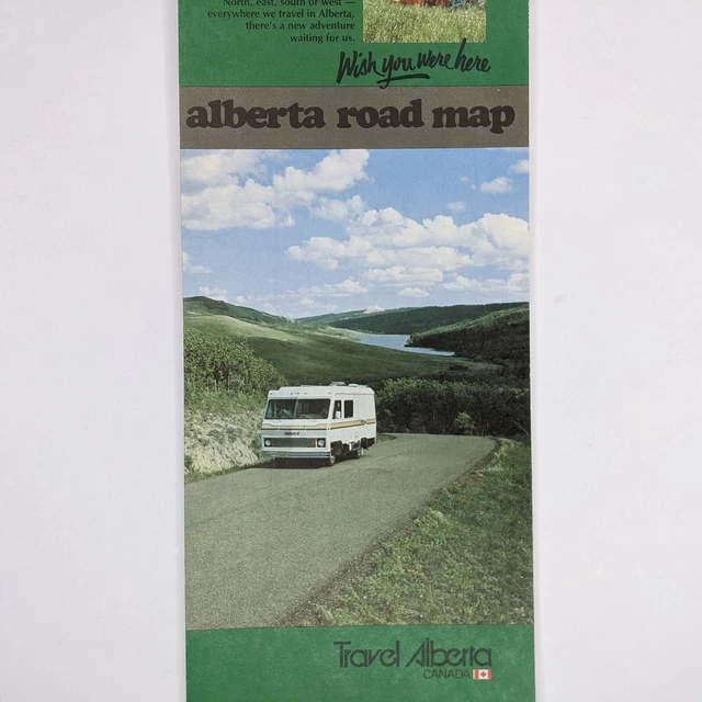 1983 ALBERTA, CANADA Road Map Official Travel Map Highway Triple E ...