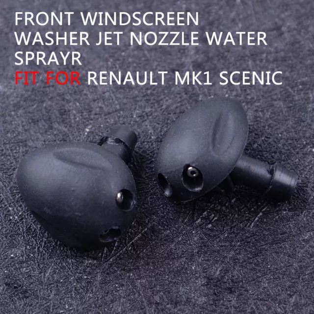 2PCS Front Windscreen Washer Jet Nozzle Water Spray Fit for Renault MK1 Scenic z