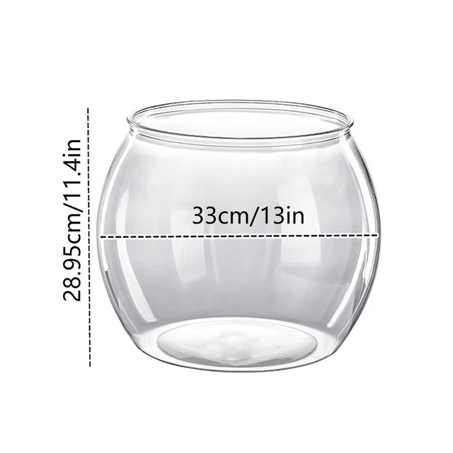 Fish Tank Bowl Small Clear Round Fish Bowl For Tabletop Mini Aquarium For Home 3
