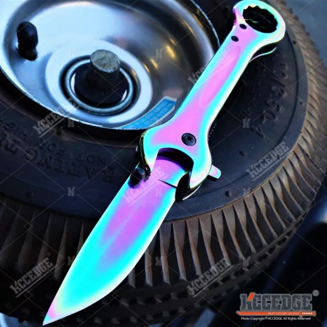 7.5" Multi-Tool Wrench Tactical Assisted Open Spring Folding Pocket Knife Car