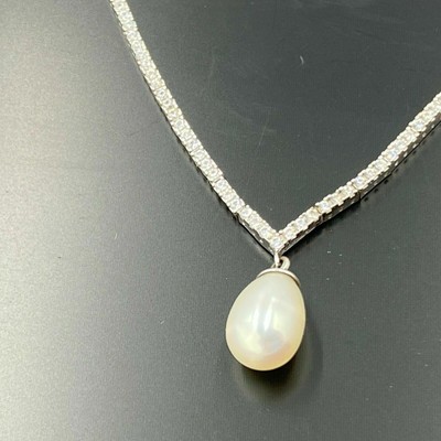 Accurist Bella Collana/Collier 925er Argento Collier IN Collana Zirconia Rimorchio 