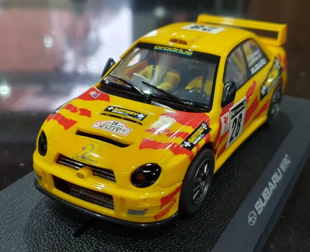 Scalextric Subaru Impreza WRC 'Battery+' #28 Hirvonen Lehtinen - Used - C2492 2