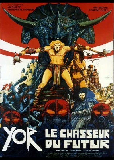affiche du film YOR LE CHASSEUR DU FUTUR 120x160 cm