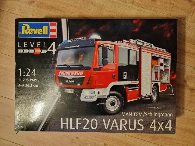 REVELL FEUERWEHR BAUSATZ MAN/TGM Schlingmann, HLF20 Varus 4x4 in 1:24 ...