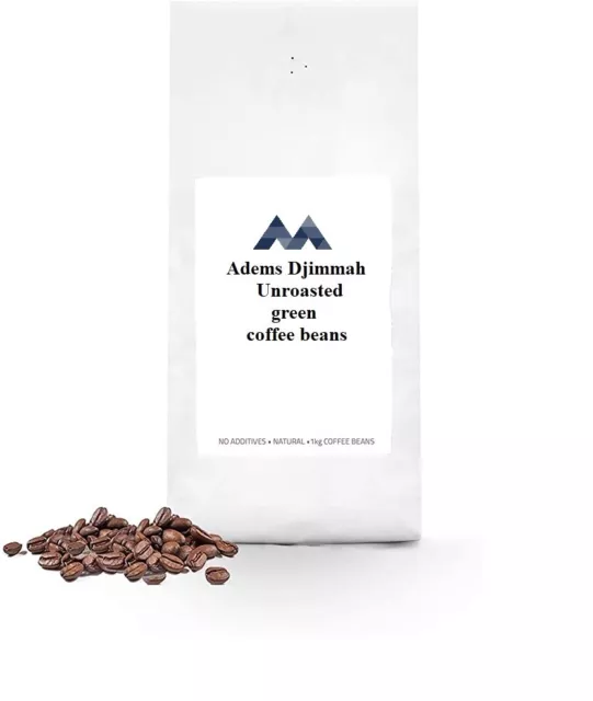 Ethiopian Djimmah green coffee beans unroasted premium 1kg by Adems