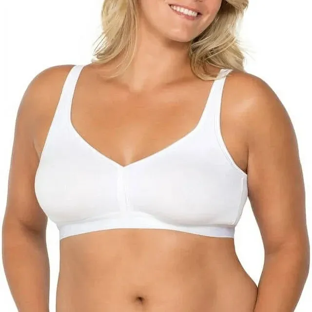 SIMPLY BASIC STYLE W05950 White Bra Comfort Soft-Cup Back-Closure