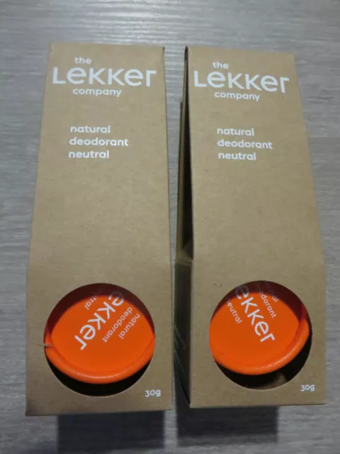 The Lekker Company 2 x 30G Déodorant Naturel NeutrSans Parfum Coco