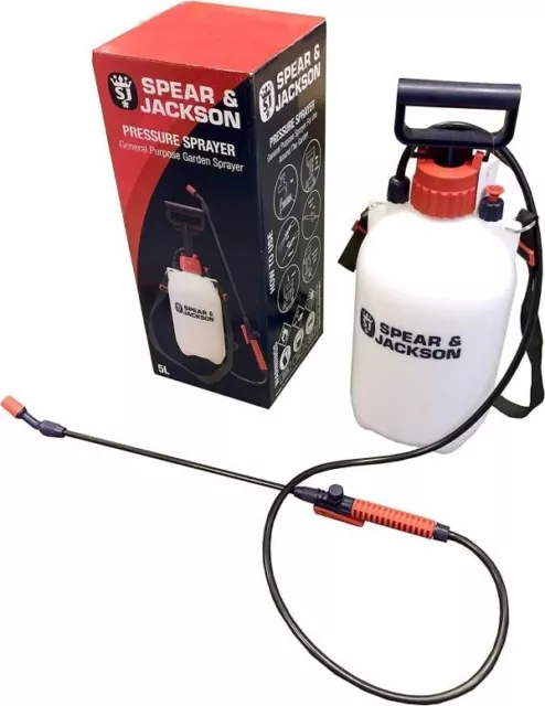 Spear & Jackson 5LPAPS 5 Litre Pump Action Garden Pressure Sprayer