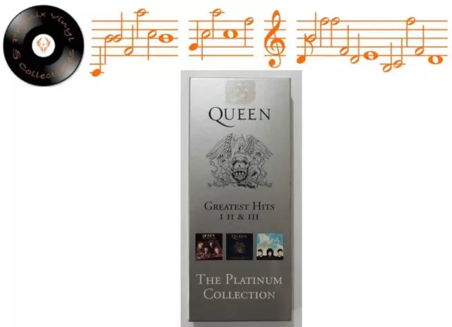 Queen Greatest Hits I II & III The Platinum Collection 3 CD VHS Booklet Box Set