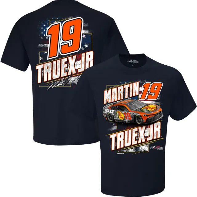 Martin Truex Jr 2024 Patriotic Bass Pro Shops Car T-Shirt Blue