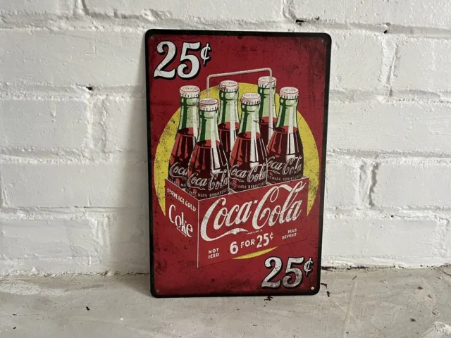 Coca Cola Vintage Style Tin Metal Bar Sign Poster Man Cave Collectible New