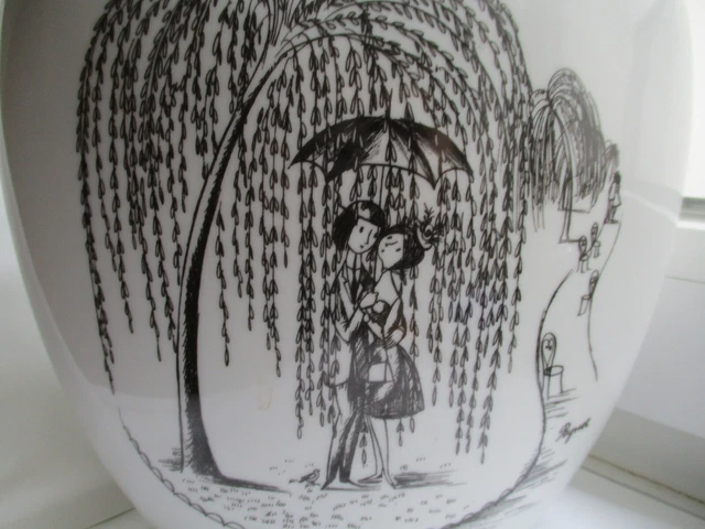 RARE AMOUREUX DE PEYNET vase vintage PARIS 2007 Porcelaine Stanislas NANCY