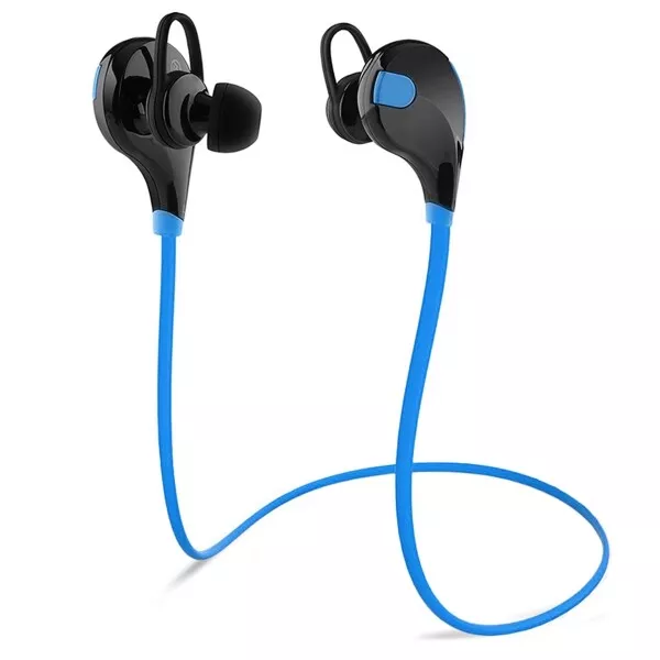 Écouteurs Bluetooth Tour de Cou Bleu Spécial Sport pour Apple iPhone SE 2020