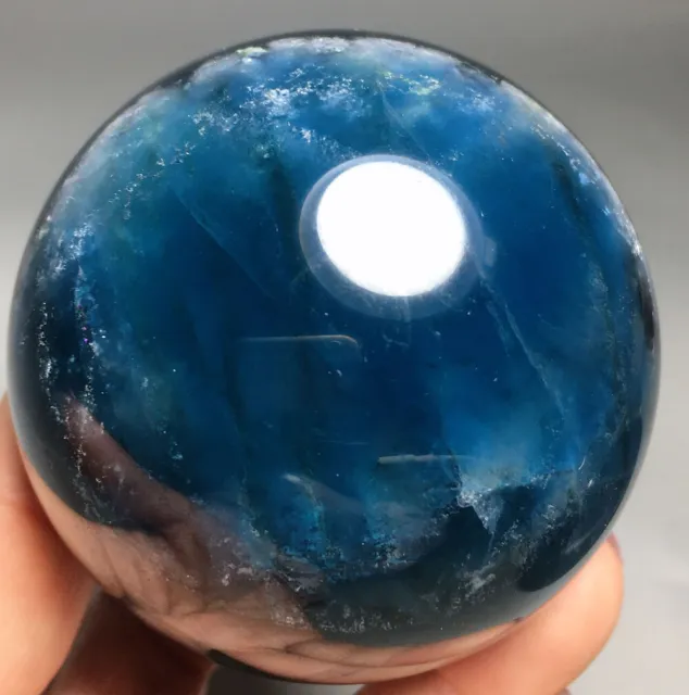 432g  NATURAL Blue fluorite quartz CRYSTAL sphere BALL HEALING