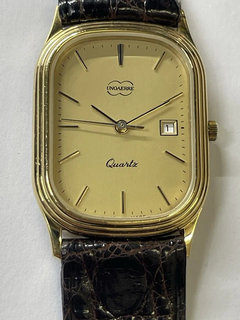 OROLOGIO UOMO DA polso Nuovo Vintage UnoAErre Rettangolare Mov