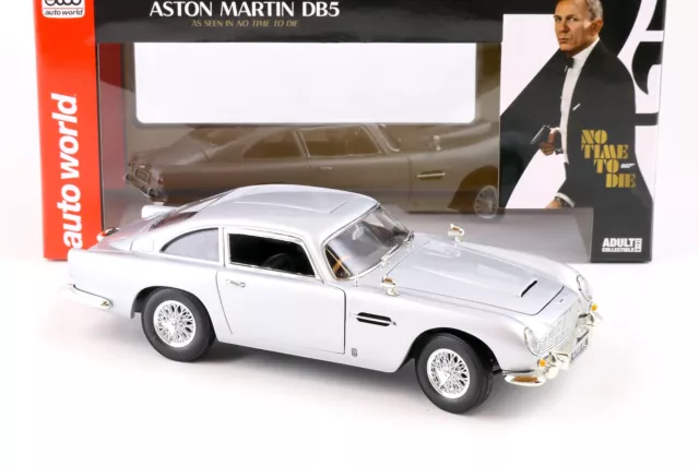 1:18 Auto World 1965 Aston Martin DB5 Coupe James Bond No Time To Die silver 2