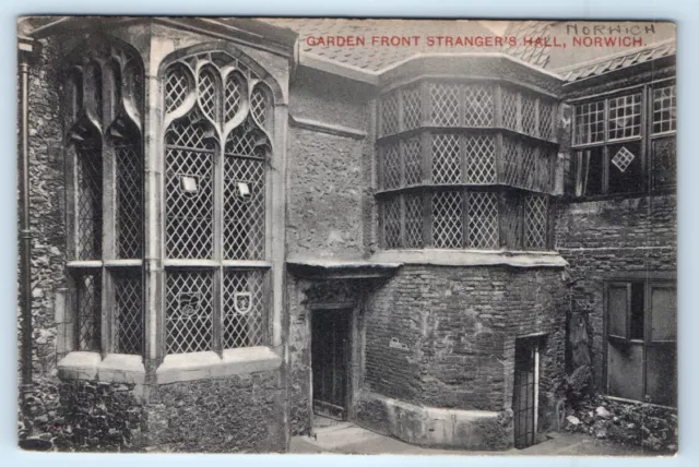 Garden Front Stranger's Hall NORWICH Norfolk England Jarrold's Series Postcard