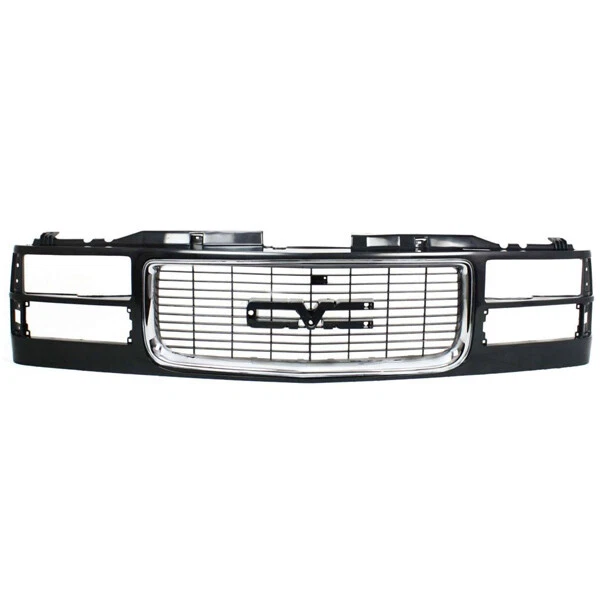 For 94-00 C/K Series Pickup Truck 94-99 Yukon Front Grille Assembly Black Chrome
