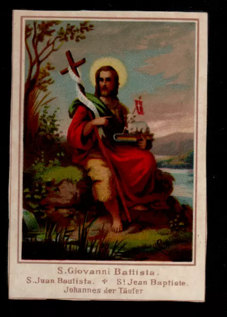 A3  ANTICO Santino Holy Card IXLOGRAFIA SAN GIOVANNI BATTISTA