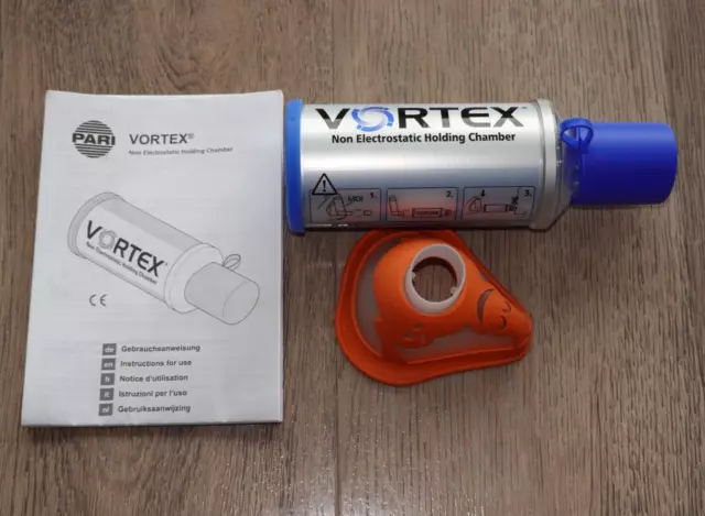 Pari VORTEX Non Electrostatic Holding Chamber mit Kindermaske Frosch ab 2 Jahre