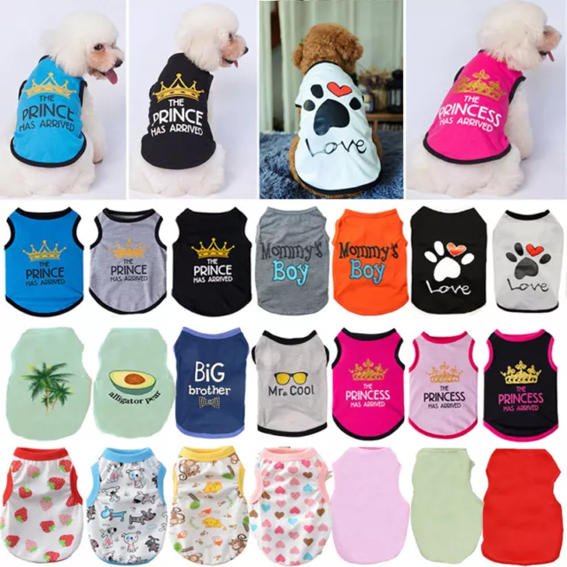 Pet Cat Puppy Small Dog Vest TShirt Coat Dog Clothes Apparel Thin Shirt Costume✔