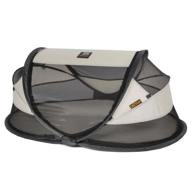 DERYAN Pop-up Reisebett mit Moskitonetz Baby Luxe Creme Kinderbett Zelt Bett ...