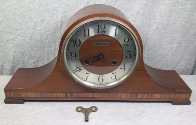 Vintage Homestead Seth Thomas General Time Humpback Mantel Clock w/ Key P/R
