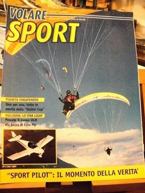 Rivista aeronautica VOLARE SPORT mar.2002/pianeta parapendio/ Star Light / ULM