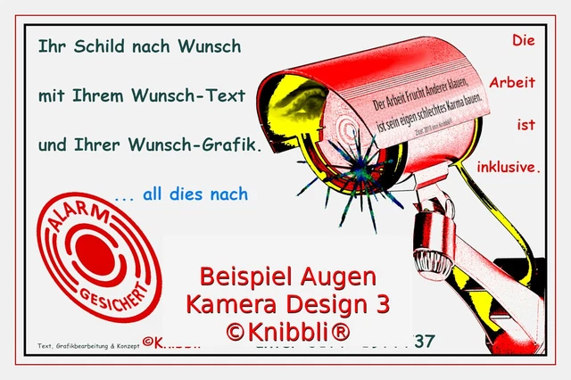 Wunschschild oder limitierte 12er Design Kunst Schilder Alu Holz Acryl Aufkleber