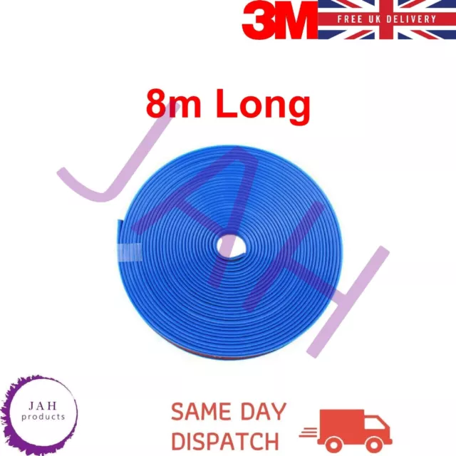 8m CAR WHEEL HUB RUBBER RIM EDGE ALLOY RING TIRE GUARD STRIP STICKER, BLUE