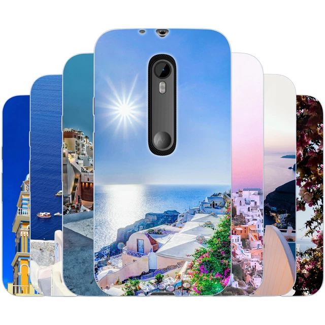 dessana Santorini TPU Silikon Schutz Hülle Case Handy Tasche Cover für Motorola