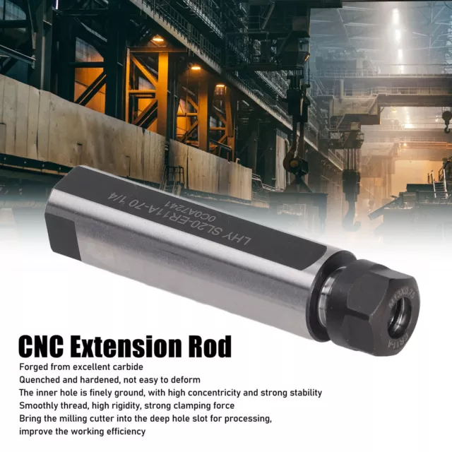 CNC Extension Rod SL20 ER11M 70L 1/4 Carbide Lathe Chuck Holder Extension Rod