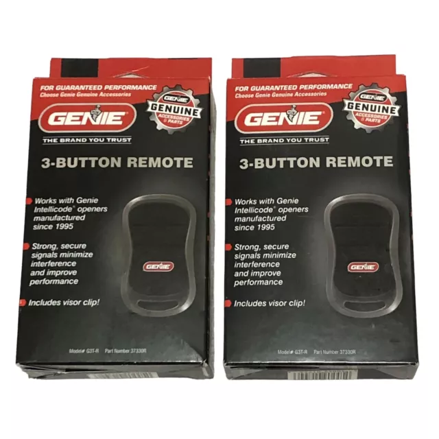 NEW 2 packs GENUINE Genie 3-Button Remote Model G3T-R #37330R Garage Door Opener