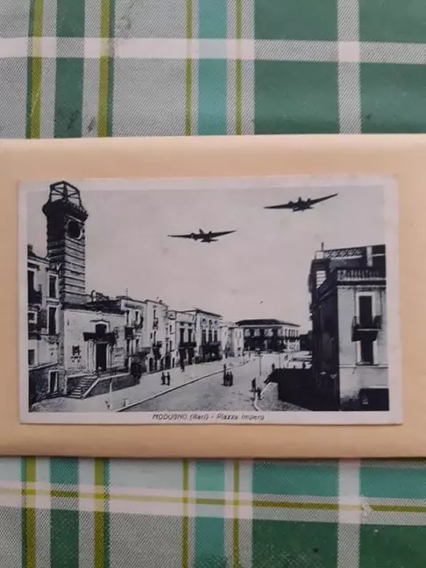 Cartolina Modugno (Bari) Piazza Impero Viaggiata 1948