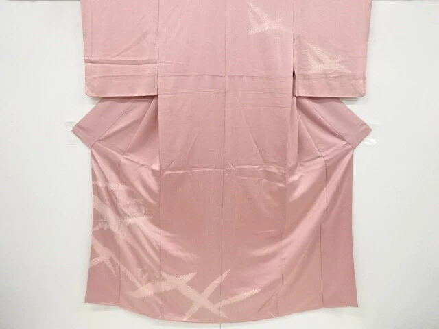 36827# Japanese Kimono / Antique Kimono / Embroidery / Shibori / Flower & Mi
