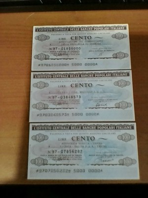 MINIASSEGNI IST BANCHE POPOLARI ITALIANE CEN N. 2 EMISSIONI LOTTO ML1050 