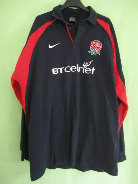 Maillot Rugby Angleterre Nike jersey England BTcellnet Vintage coton - XL