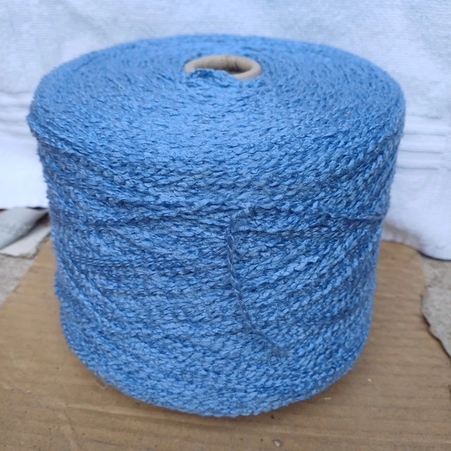 Fil à Tricoter Alma Laine Bouclette Aquillone - 1 Kg 185 - Cône De Laine - Neuf Italie