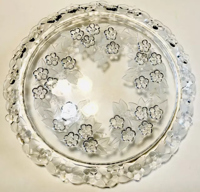 Vintage Mikasa Carmen 13 1/2" Crystal Cake Plate Serving Tray Floral West