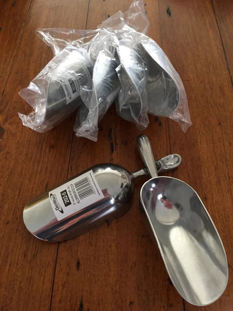 6 x ALUMINIUM ICE SCOOP 5oz GENWARE 202-5 INGREDIENT SWEET SCOOP ETC